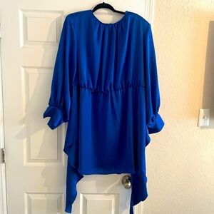NWT ELOQUII size 18 blue satin dress